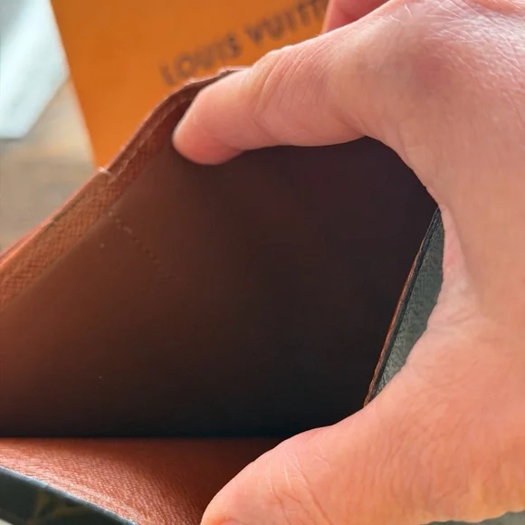 Louis Vuitton Monogram Canvas Snap Card Holder in Brown & Gold - Picture 14 of 15